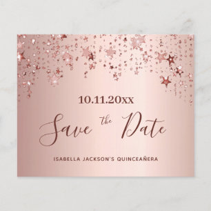 Papier Budget Quinceanera blush or rose Enregistrer la da