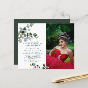 Papier Budget Quinceañera Eucalyptus Floral Photo