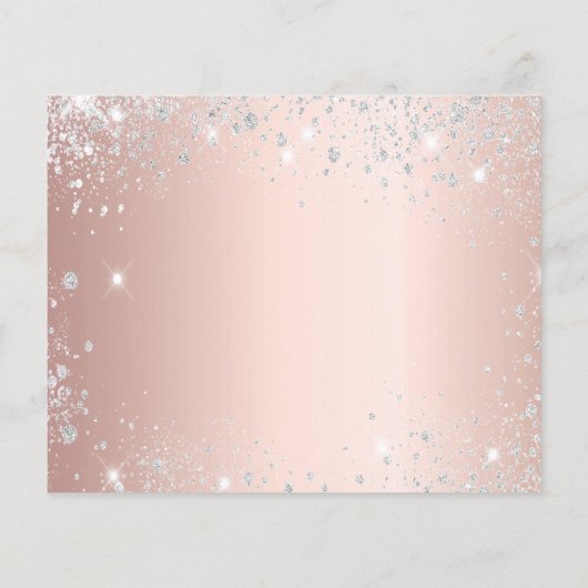 Papier Budget Quinceanera masquerade rose or date de sauv (Dos)