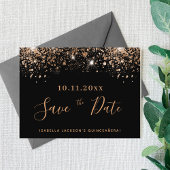 Papier Budget Quinceanera noir parties scintillant enregi