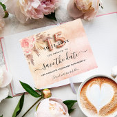 Papier Budget Quinceanera pampas rose enregistrer la date