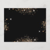 Papier Budget Quinceanera partie or noir enregistrer la d (Dos)