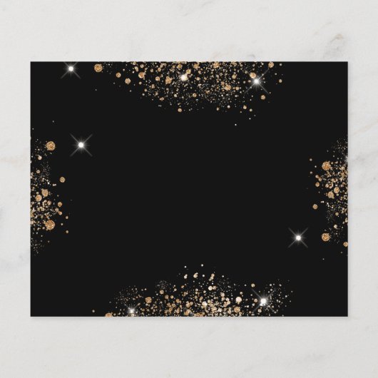 Papier Budget Quinceanera partie or noir enregistrer la d (Dos)