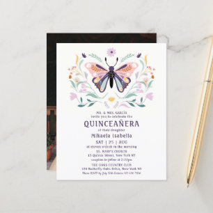 Papier Budget Quinceañera Pink Purple Papillon photo