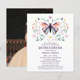 Papier Budget Quinceañera Pink Purple Papillon photo