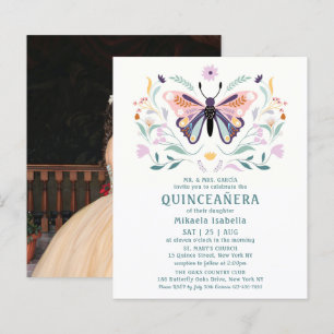 Papier Budget Quinceañera Pink Purple Papillon photo