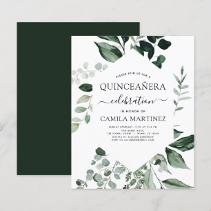 Papier Budget Quinceanera Printemps Botanique Verdure