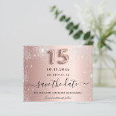 Papier Budget Quinceanera rose or argent argent enregistr (Debout devant)