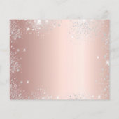 Papier Budget Quinceanera rose or argent argent enregistr (Dos)