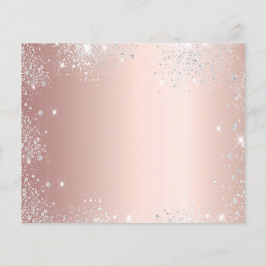 Papier Budget Quinceanera rose or argent argent enregistr (Dos)