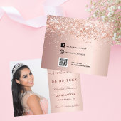 Papier Budget Quinceanera rose photo broussailleuse Enreg