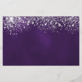 Papier Budget Quinceanera violet argent parties scintilla (Dos)