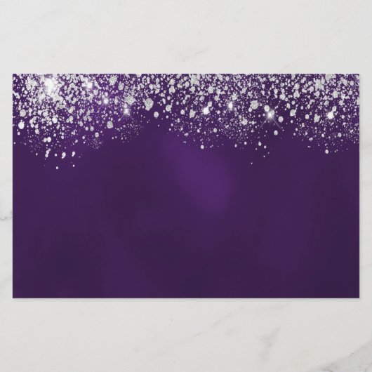 Papier Budget Quinceanera violet argent parties scintilla (Dos)
