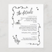 Papier BUDGET Quirky Doodle Tout en un seul Faire-part de (Dos)