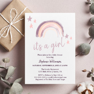 Papier Budget Rainbow Boho C'est un Baby shower de fille