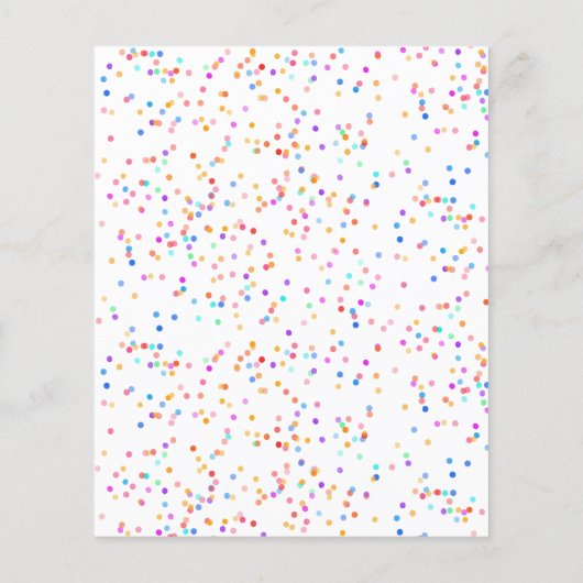 Papier Budget Rainbow Confetti Faire-part de mariage (Dos)