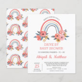 Papier BUDGET Rainbow Drive Par Baby shower Invitation (Devant / Derrière)