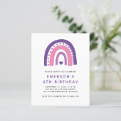 Papier Budget Rainbow Invitation de fête d'anniversaire p (Debout devant)