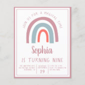 Papier Budget Rainbow Magique Anniversaire Invitation (Devant)