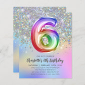 Papier Budget Rainbow Parties scintillant Foil Balloon 6e (Devant / Derrière)