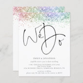 Papier Budget Rainbow Parties scintillant Nous faisons QR (Devant / Derrière)