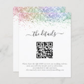 Papier Budget Rainbow Parties scintillant QR Code Détails (Devant / Derrière)