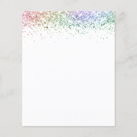 Papier Budget Rainbow Parties scintillant QR Code Détails (Dos)