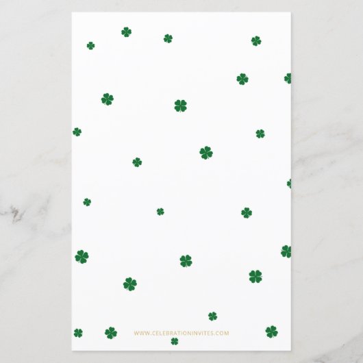 Papier Budget Rainbow St Patrick Boy Invitation d'anniver (Dos)