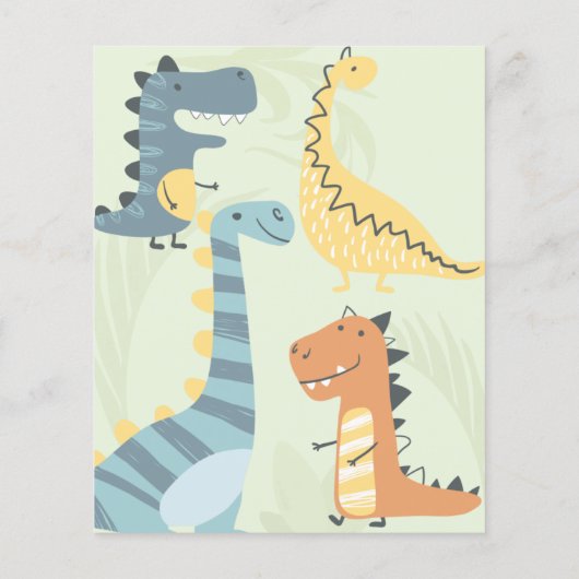 Papier Budget, Raw-some mignon Dinosaur Invitation Annive (Dos)