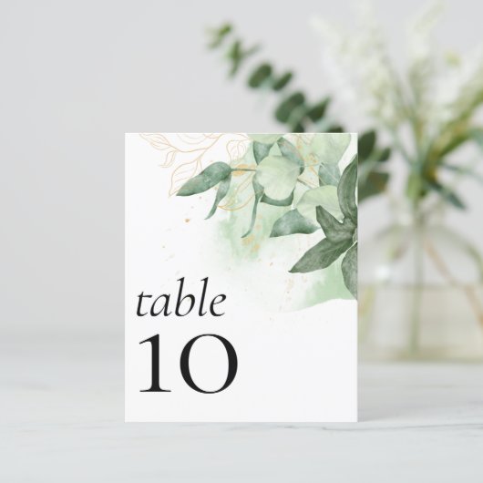Papier BUDGET Réception de mariage verdure Numéro de tabl (Debout devant)