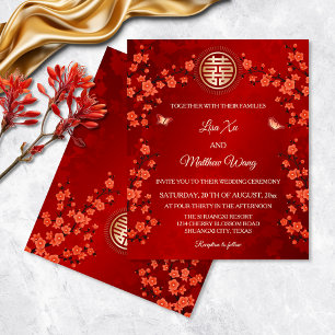 Papier BUDGET Red Blossom Mariage Chinois