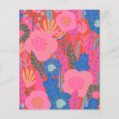 Papier Budget Red Boho Floral Baby shower élégant Invitat (Dos)