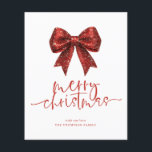 Papier Budget Red Bow 2025 Calendrier Joyeux Noël<br><div class="desc">Budget Red Faux Parties scintillant Bow 2025 Calendrier Joyeux Noël. Un prix réduit de 4, 5 x 5, 6 pouces semi-brillant de 110 livres, semblable en épaisseur à une carte postale. Il y a UN par feuille. Festive pétillant pour vos souhaits de vacances. Joyeux Noël est dans un script élégant...</div>
