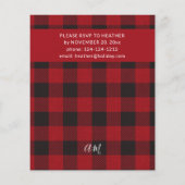 Papier Budget Red Buffalo Plaid Fête de Noël (Dos)
