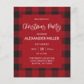 Papier Budget Red Buffalo Plaid Fête de Noël (Devant)
