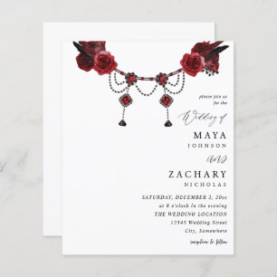 Papier Budget Red Floral & Crystal Mariage