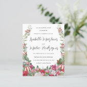Papier Budget Red Floral Faire-part de mariage de Noël (Debout devant)