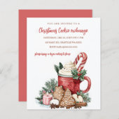 Papier Budget Red Green Cookie Exchange Christmas Party (Devant / Derrière)