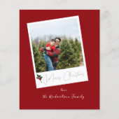 Papier Budget Red Instant Photo Joyeux Noël (Devant)