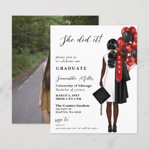 Papier Budget Red Photo Elle L'A Fait Graduation
