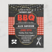 Papier BUDGET Red Plaid Fête des pères BBQ Party Invitati (Devant)