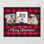Papier Budget Red Plaid Pet Photo Collage Chien vacances (Devant)