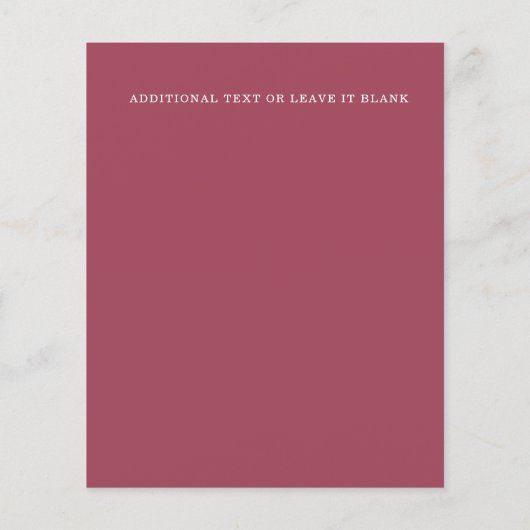 Papier BUDGET Red Poppies Élégant Boho Floral Mariage (Dos)