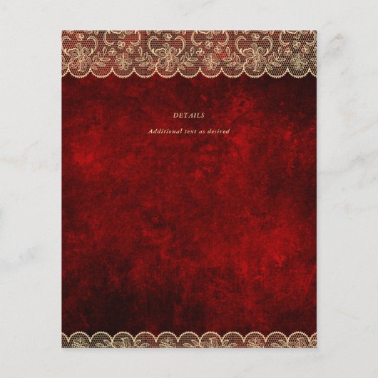 Papier BUDGET RED Rustic Gold Mariage (Dos)