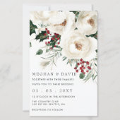 Papier Budget Red White Noël Faire-part de mariage (Devant)