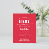 PAPIER BUDGET RED WHTE GENDER BABY SHOWER NEUTRE (Debout devant)