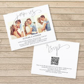 Papier BUDGET Rejoignez-nous 3 Photos Script Wedding Invi