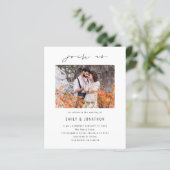 Papier Budget Rejoignez-nous Script Photo QR Code Mariage (Debout devant)