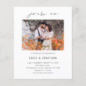 Papier Budget Rejoignez-nous Script Photo QR Code Mariage (Devant)