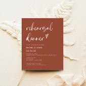 Papier Budget Répétition Terracotta Dîner Invitation